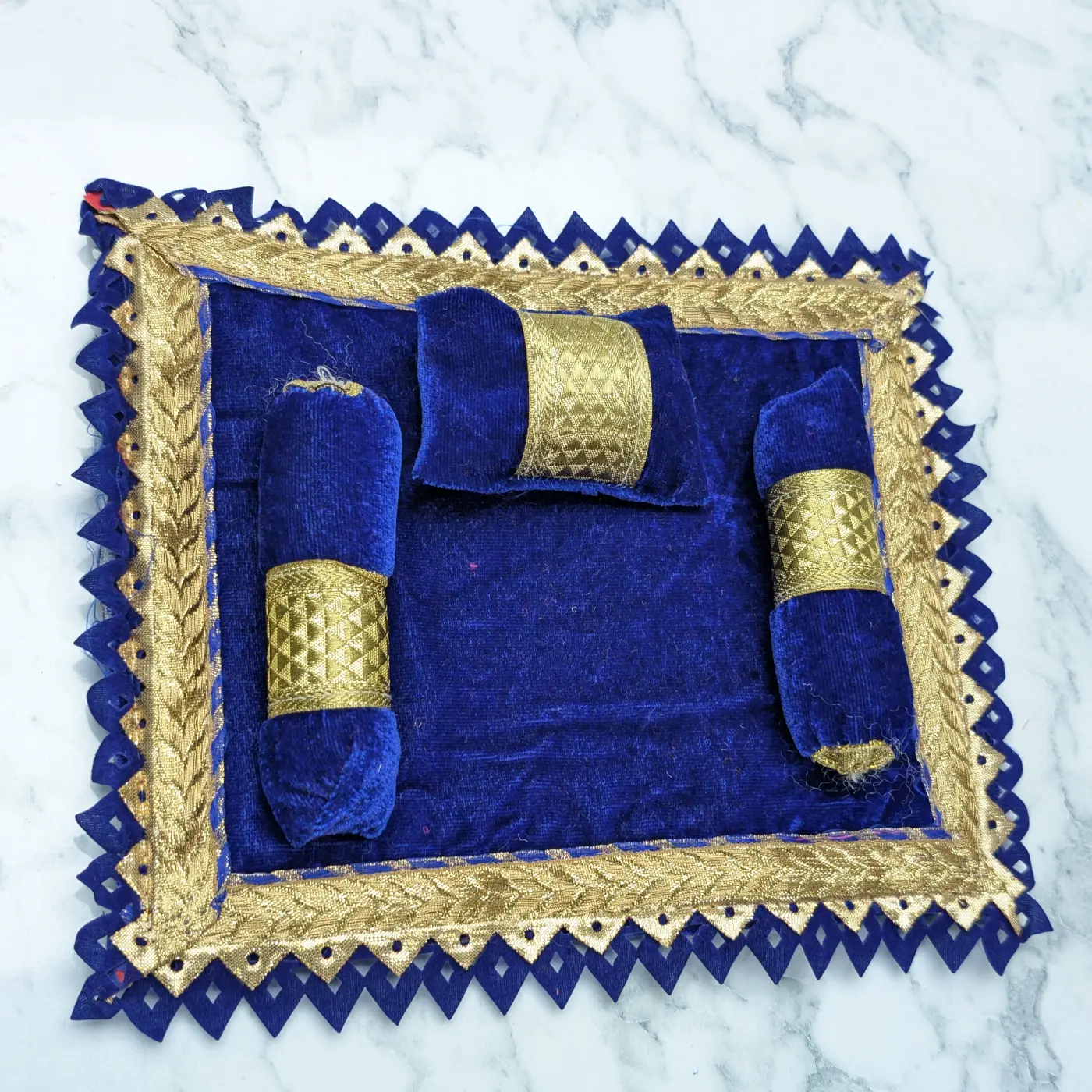 laddu gopal royal blue velvet bedding set thakur ji.jpg