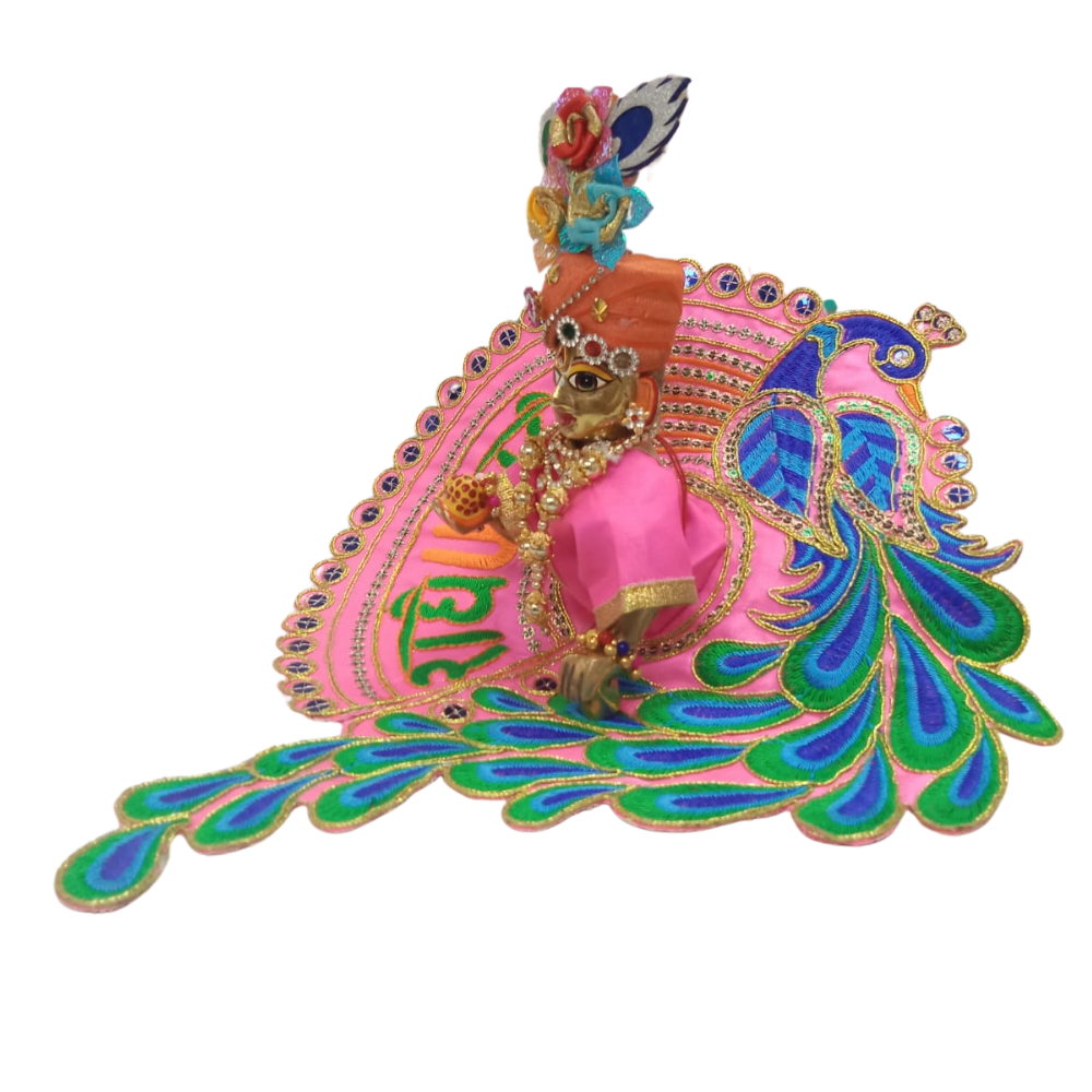 Laddu Gopal Designer Dress | Laddu Gopal Pink Dress | Kanha Ji Dress | Size 1