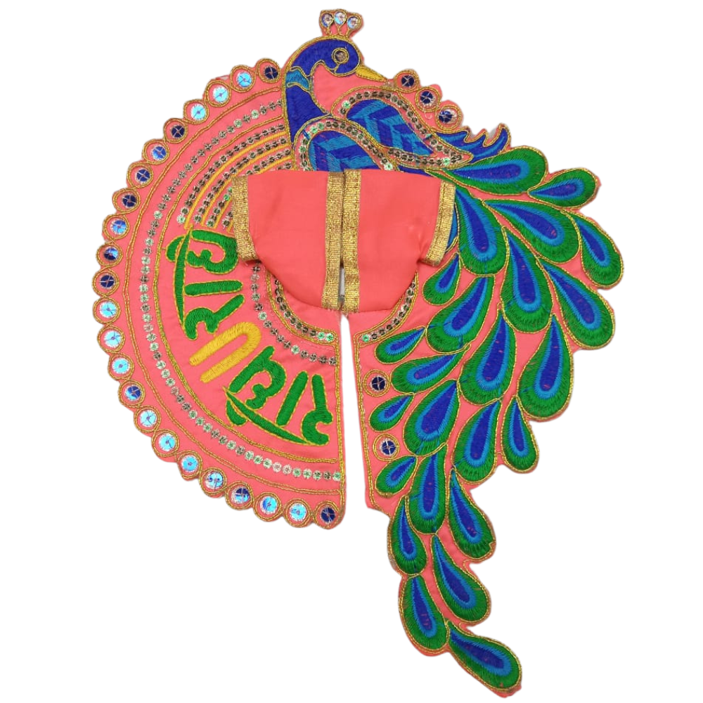 Laddu Gopal Designer Dress | Krishna Dress | Peach Color Dress | Size 5