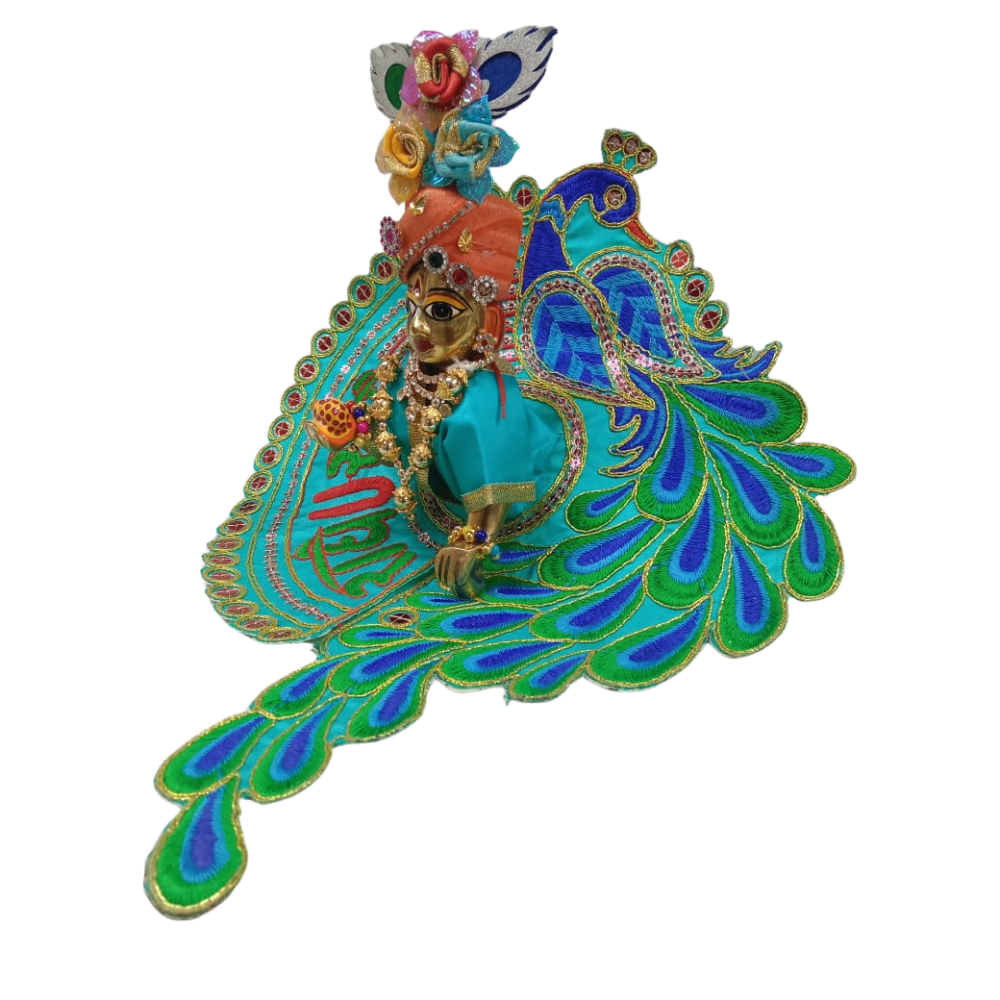 Mahashringar Laddu Gopal Designer Dress | Size 5 | Sea Green Color | Occasion