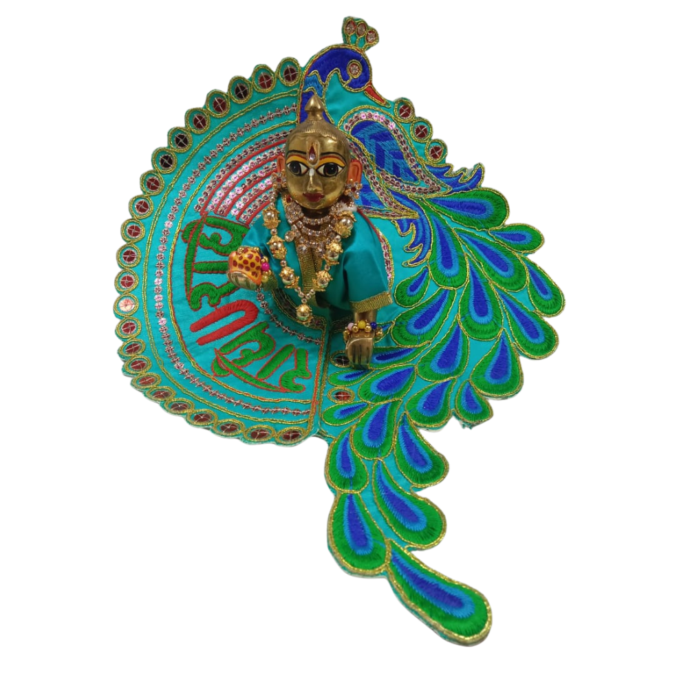 Mahashringar Laddu Gopal Designer Dress | Size 5 | Sea Green Color | Occasion