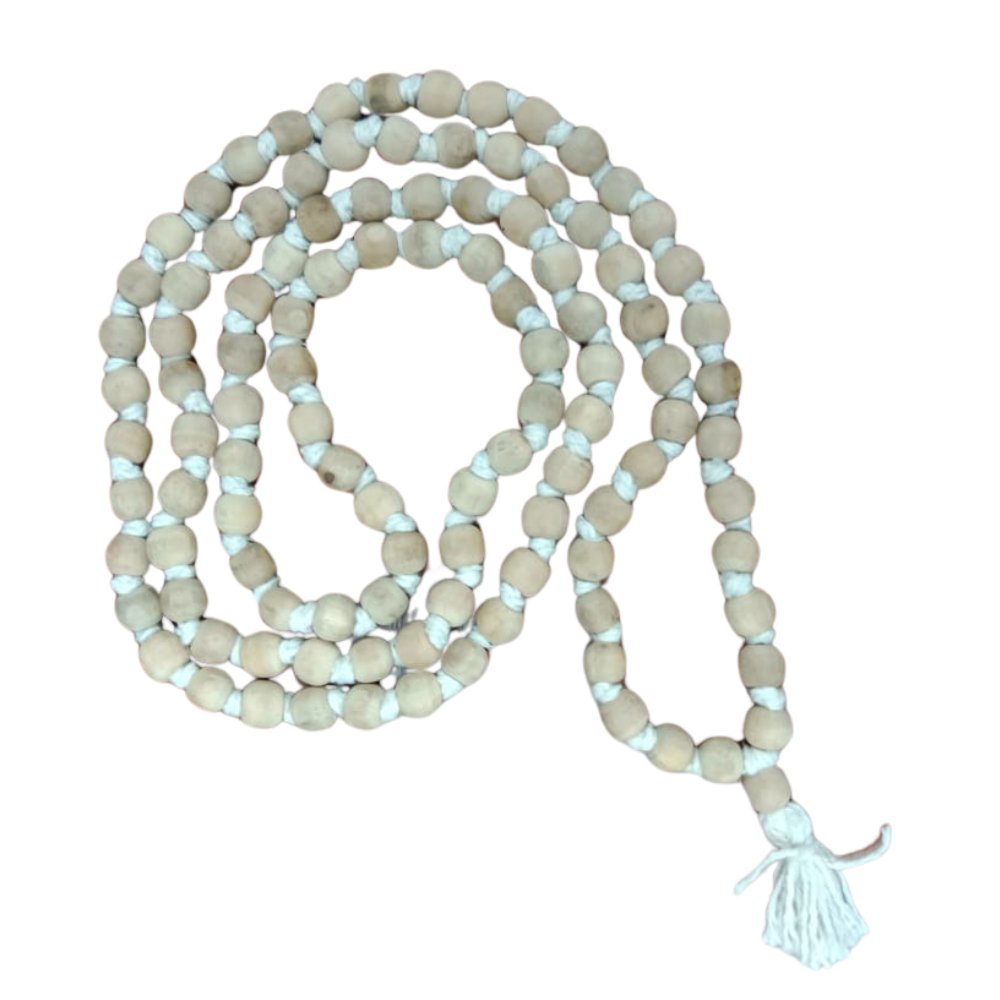 Wooden Handmade Tulsi Japa Mala Prayer 108 Beads for Pooja & Wearing Daily