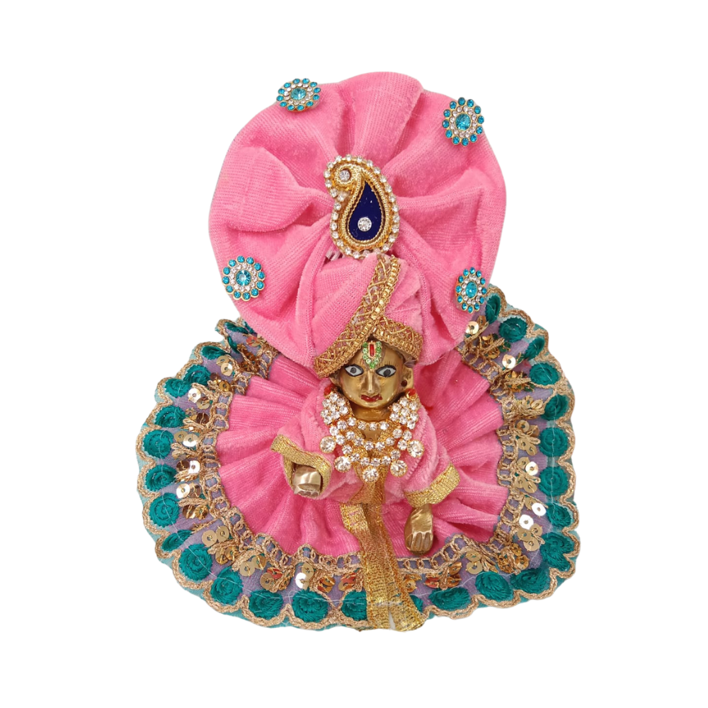 Laddu Gopal Pink Dress