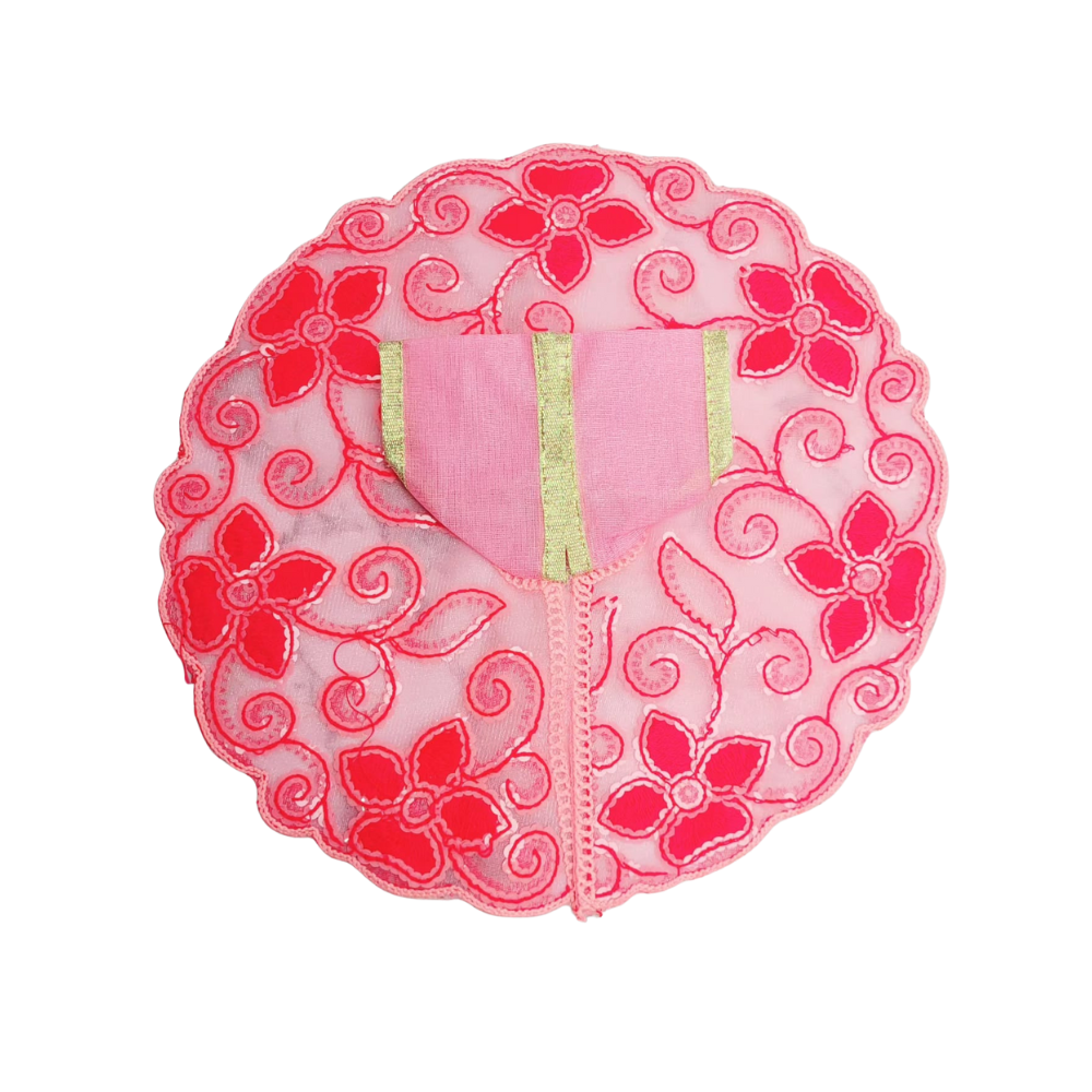 Laddu Gopal embroidery Designer Dress | Kanha Ji Pink Dress | Size-0,1,2,5