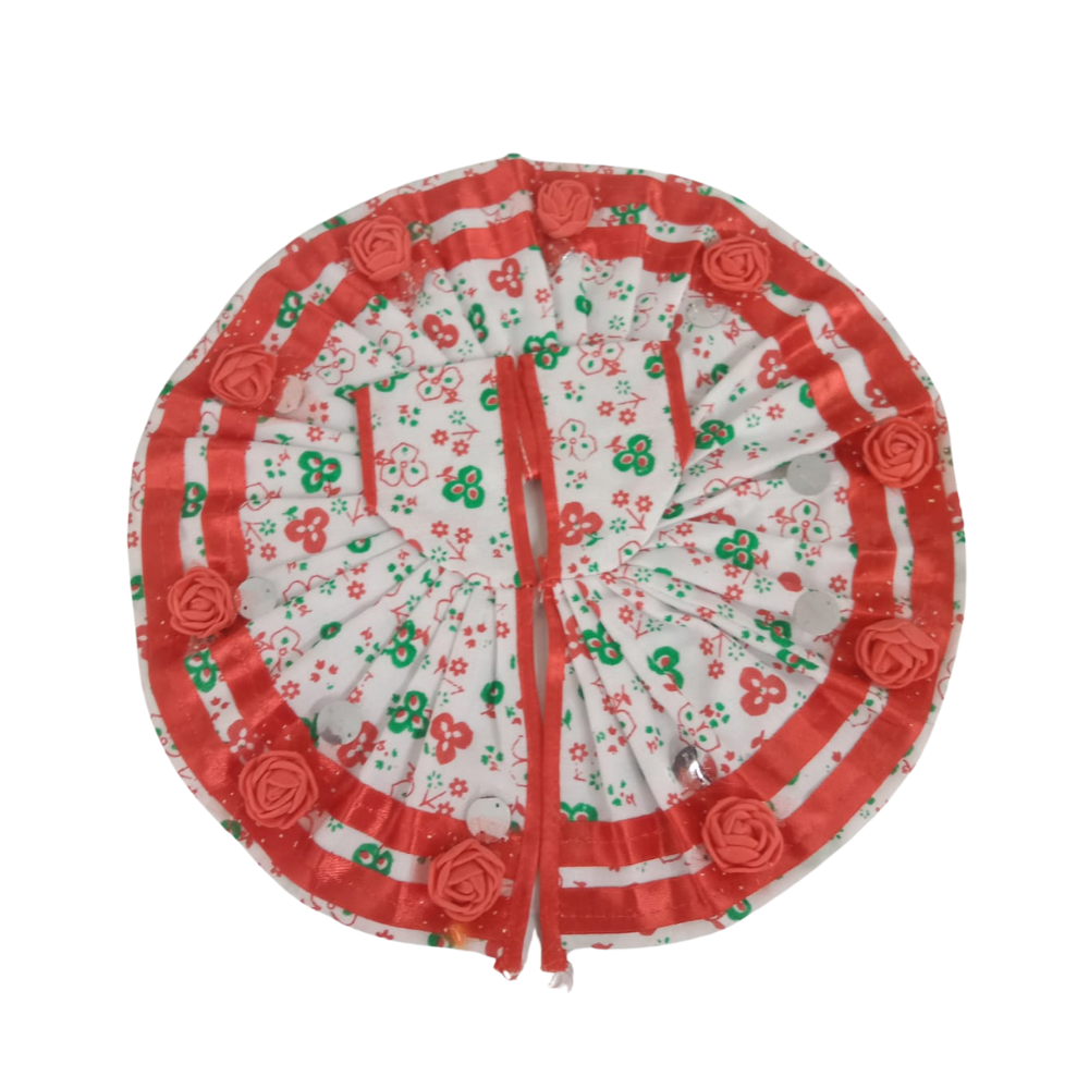 Laddu Gopal Flower Design Dress | Cotton Dress | Summer Special Dress | Size 2