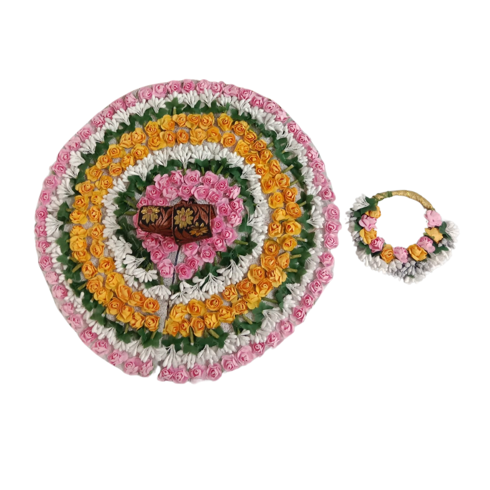 Mahashringar Flower Design Dress | Size 8 | On Sale