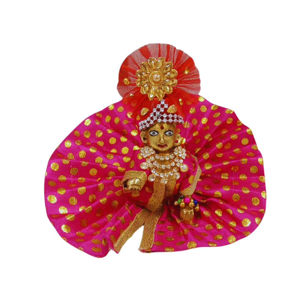 Laddu Gopal Pink Designer Dress | Size 2 | Occasion