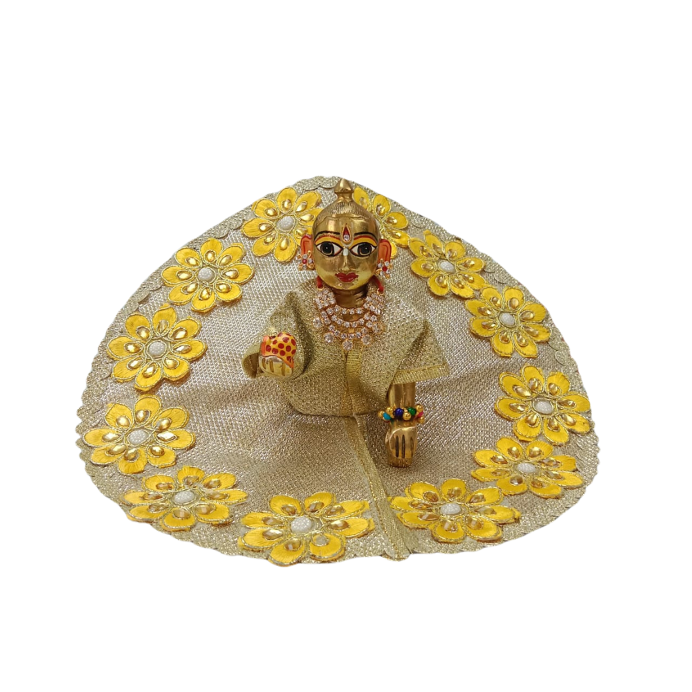 Laddu Gopal Dress | Zari Embroidery Design Dress | Size 6