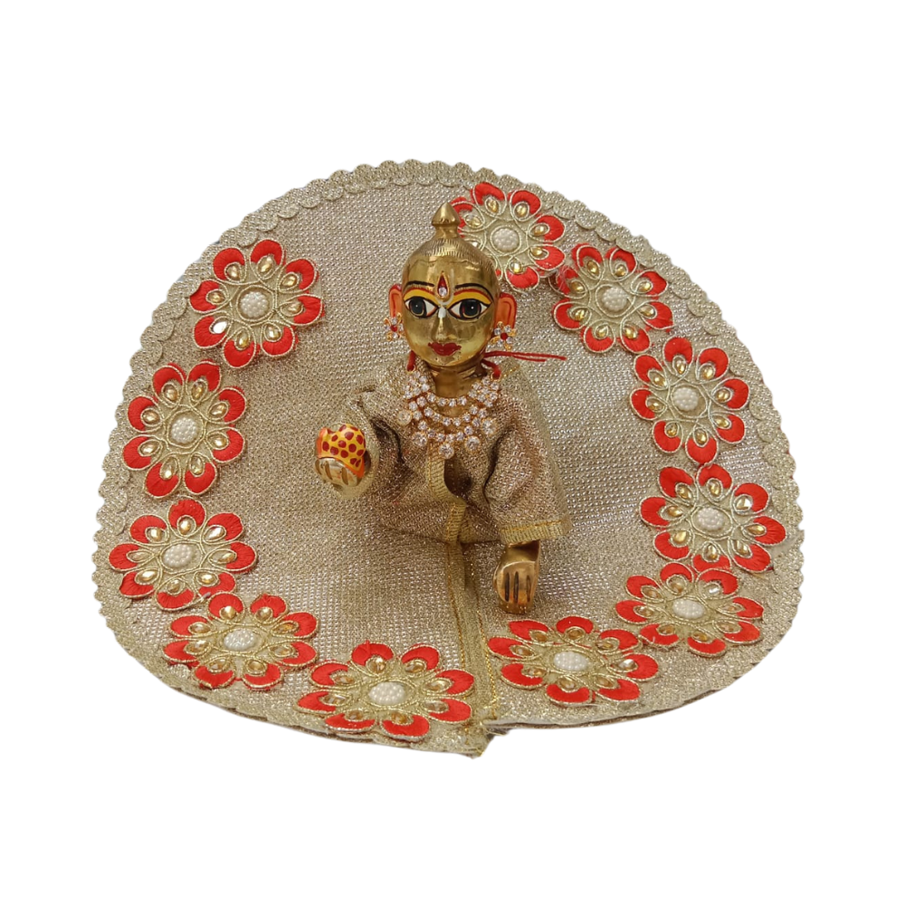 Laddu Gopal Zari Embroidery Design Dress | Size 5 | Occasion