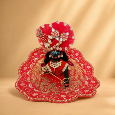 red laddu gopal designer poshak