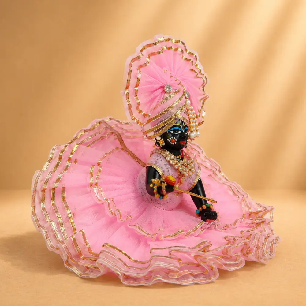 janmashtami special pink laddu gopal designer dress premium handmade poshak