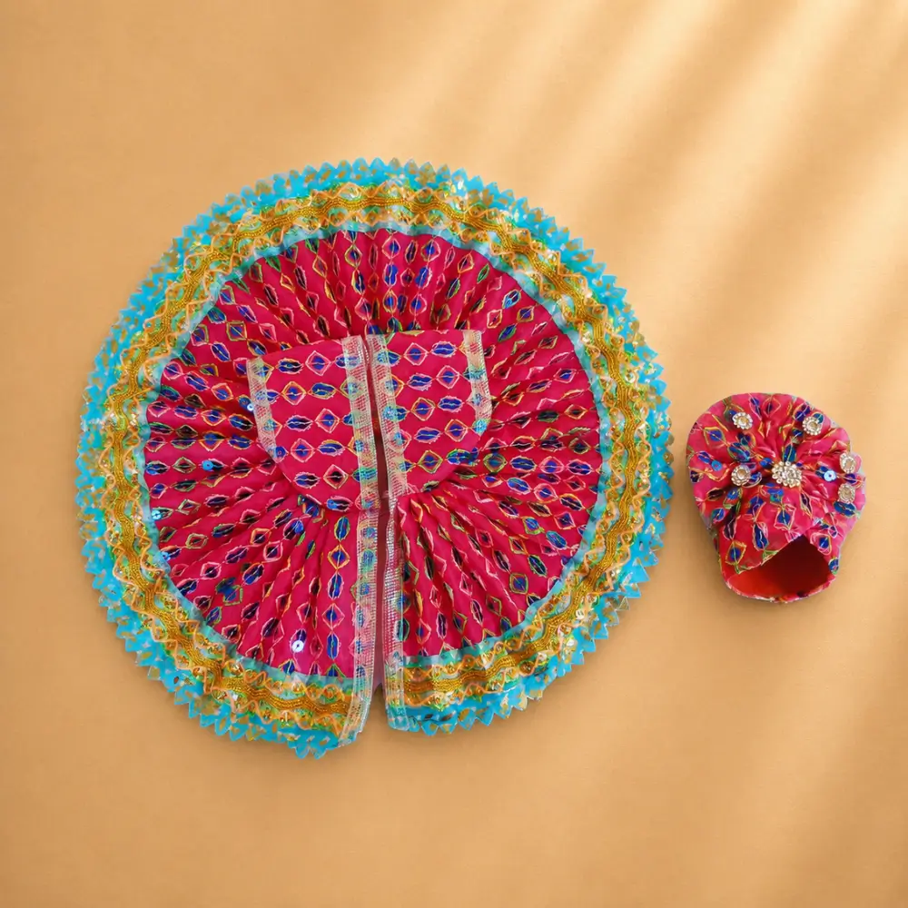 kanha designer bandhani dress matching turban