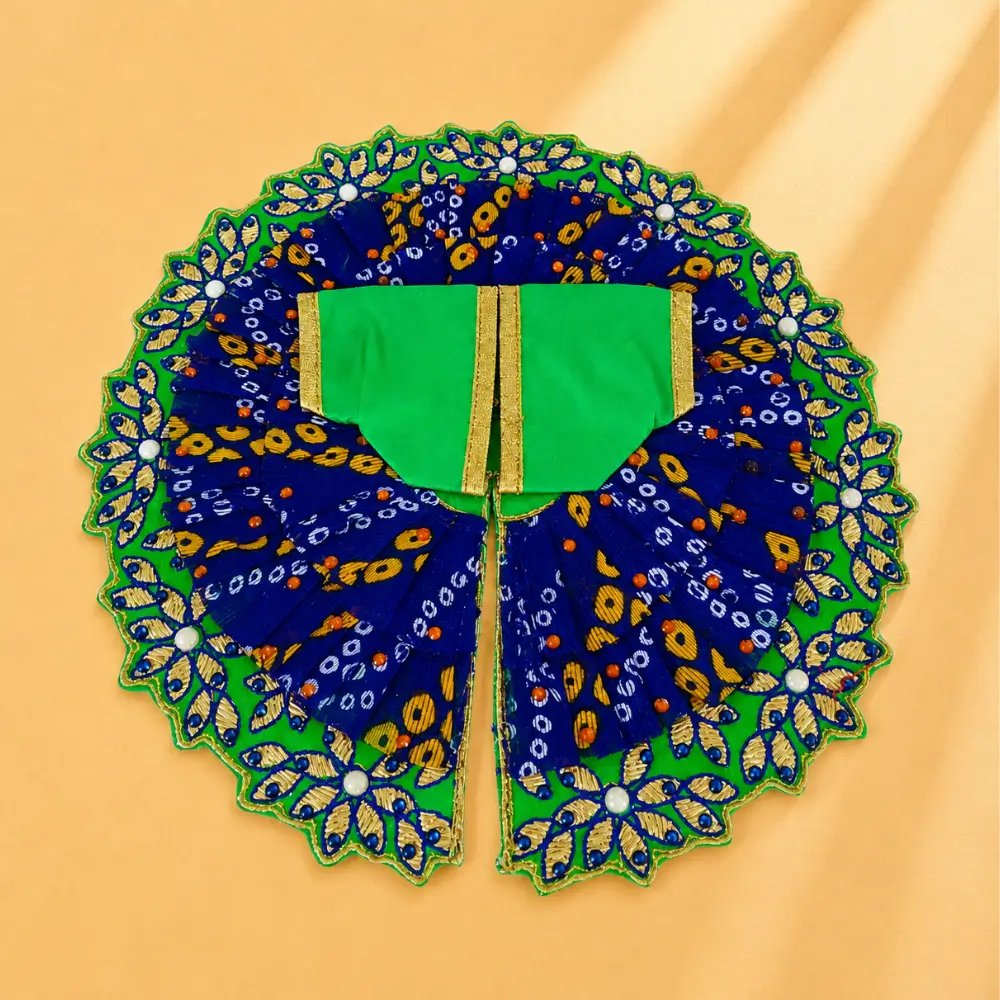 premium green blue laddu gopal festival poshak