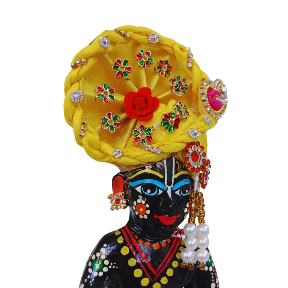 Mahashringar Laddu Gopal Designer Mukut | Yellow Color | Size- 1, 2, 5