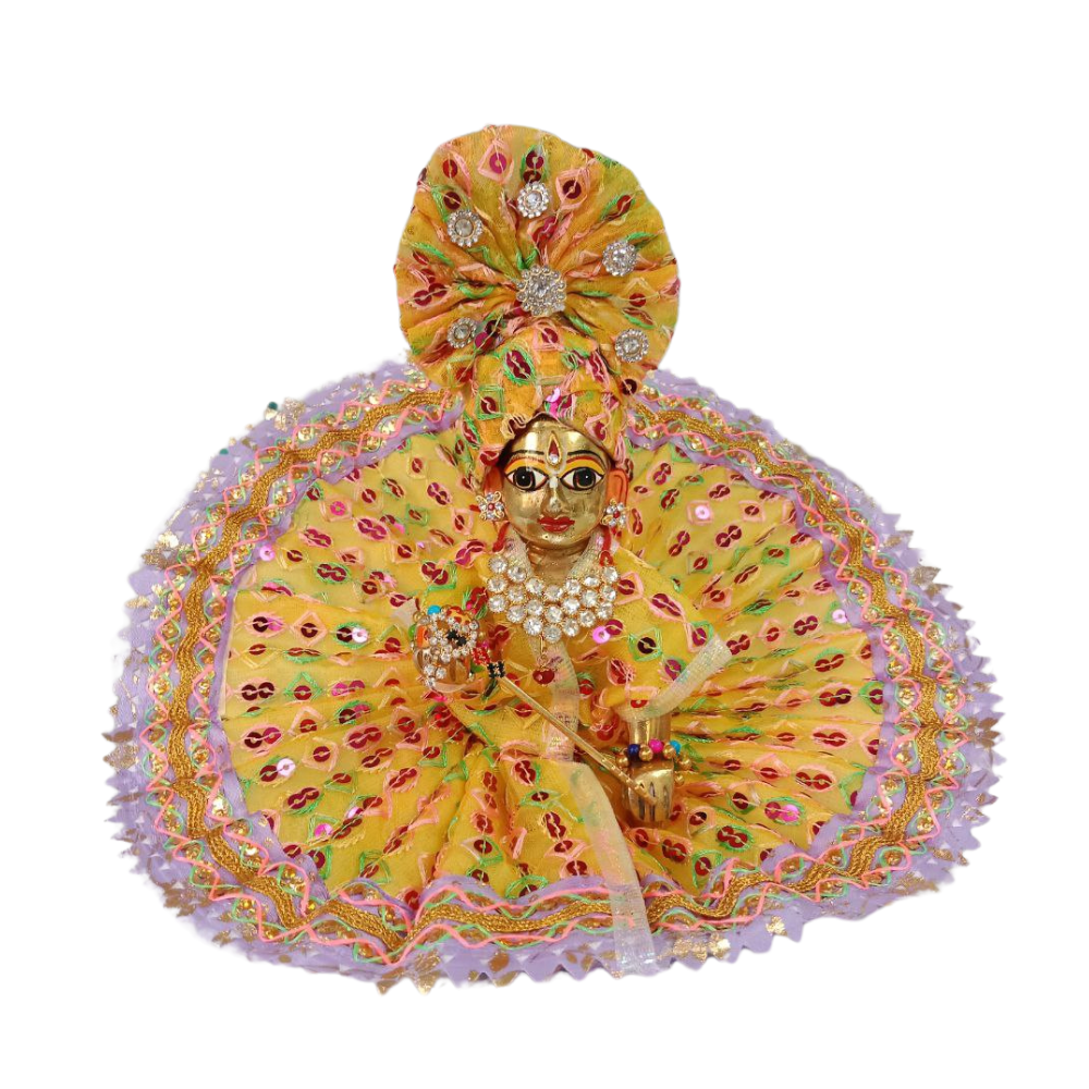 Laddu gopal yellow dress