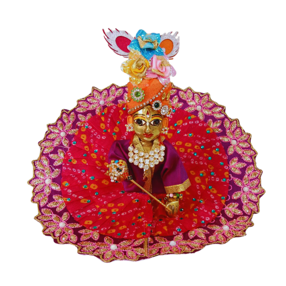 Laddu Gopal Purple dress