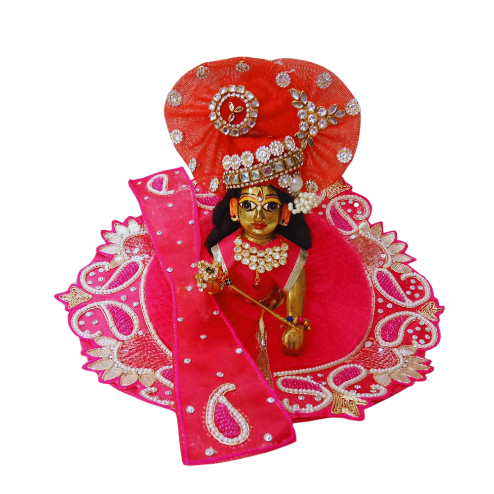 Laddu Gopal Pink Dress