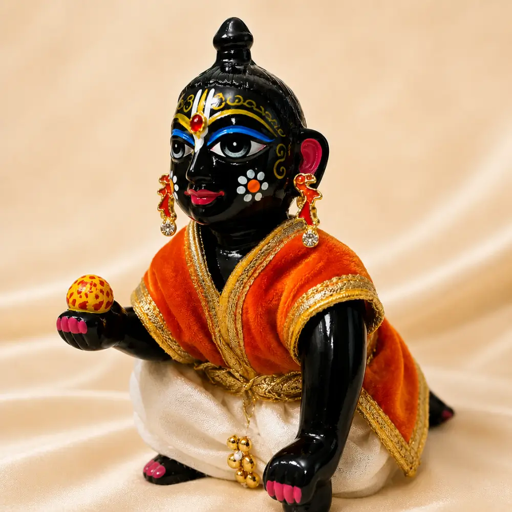 Laddu Gopal Earrings Parrot Design in Thakur Ji Shringar