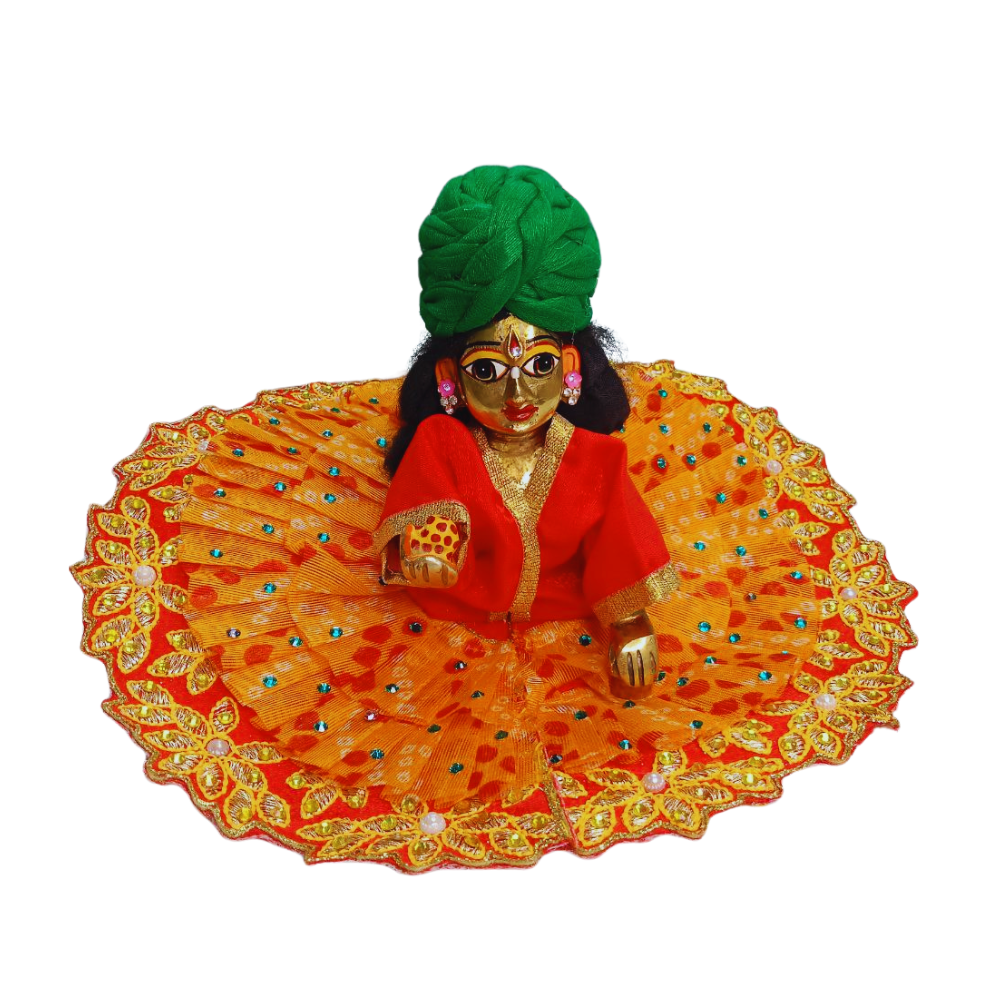 Kanha JI Pagdi ji, Green Color Mukut (1)