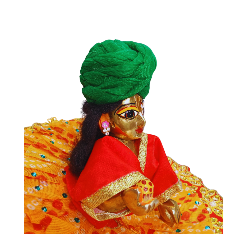 Kanha JI Pagdi ji, Green Color Mukut (2)