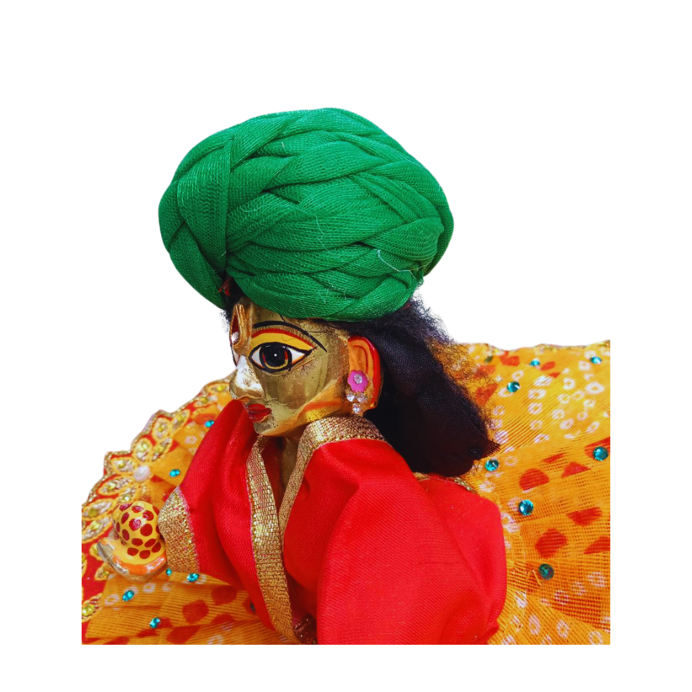 Kanha JI Pagdi ji, Green Color Mukut (4)