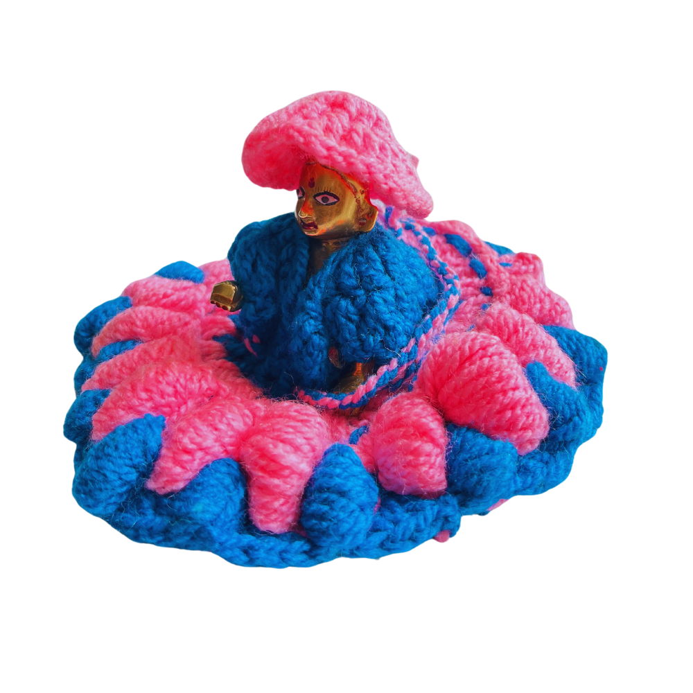 Sky Blue and Pink Color Dress (2)