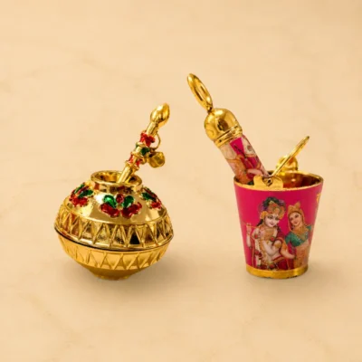 Laddu Gopal Mini Matki and Balti Lota Combo for Shringar