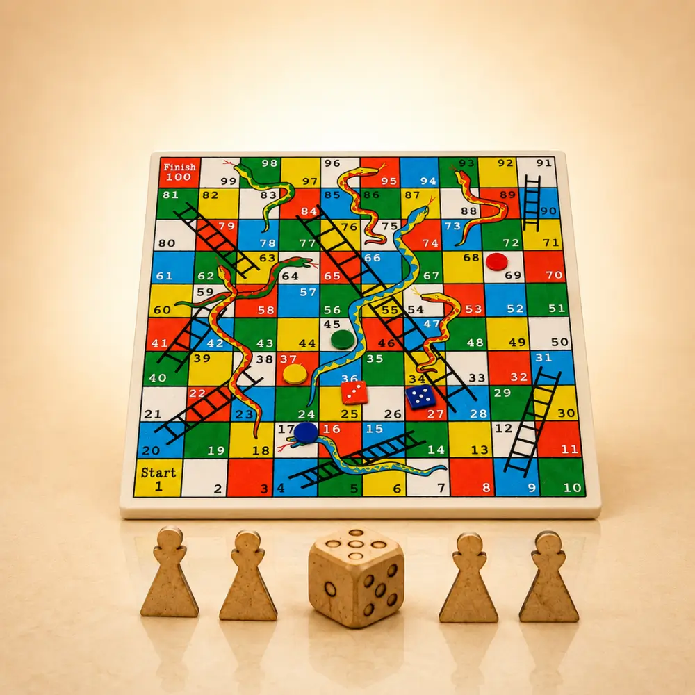 Laddu Gopal Snake and Ladder Mini Board Game