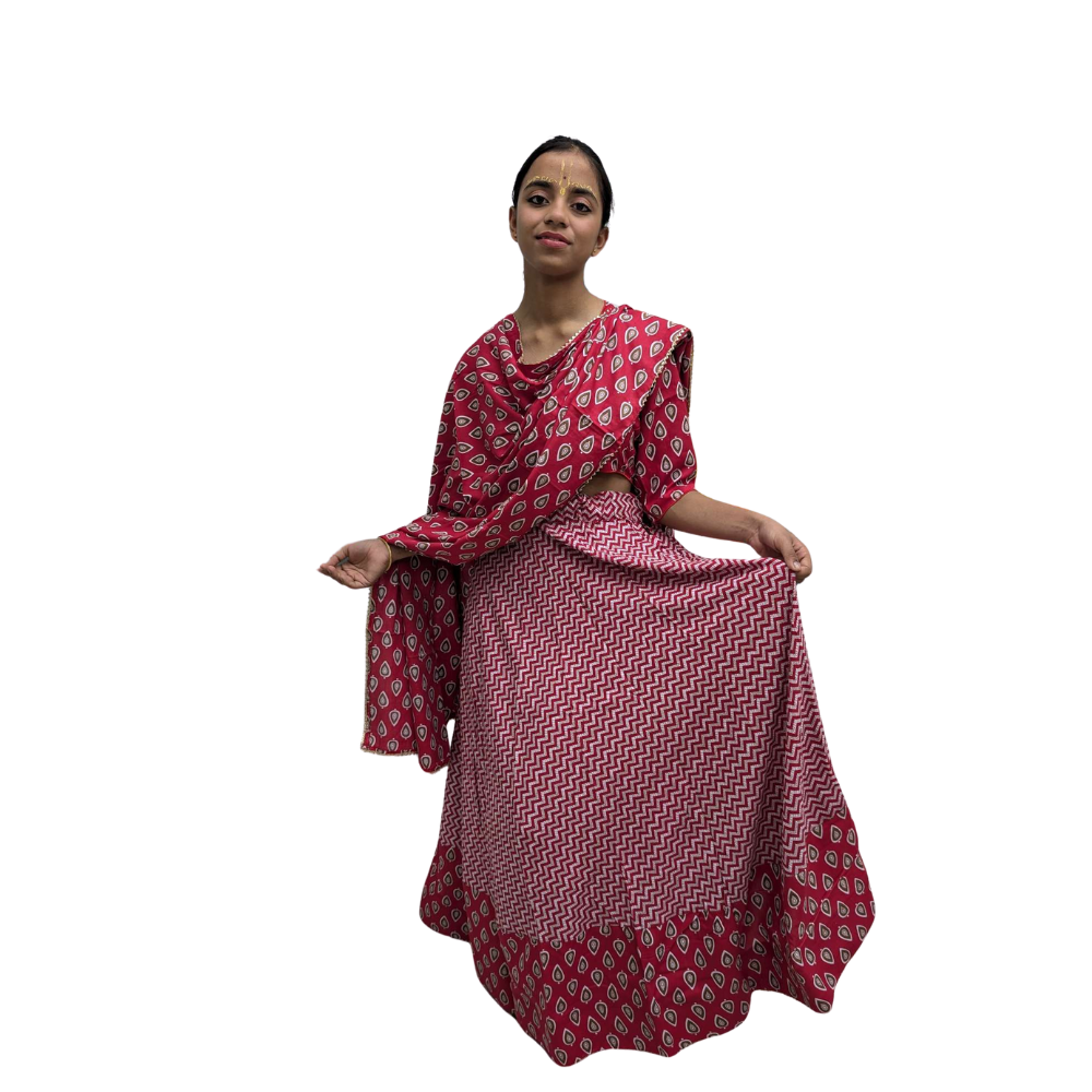 Red Color Gopi Dress