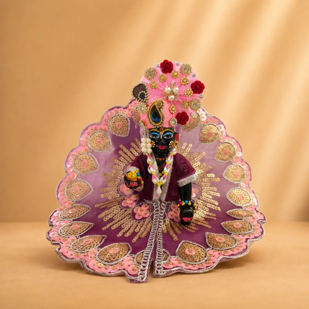 purple pink laddu gopal designer