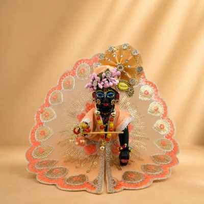 orange laddu gopal designer dress