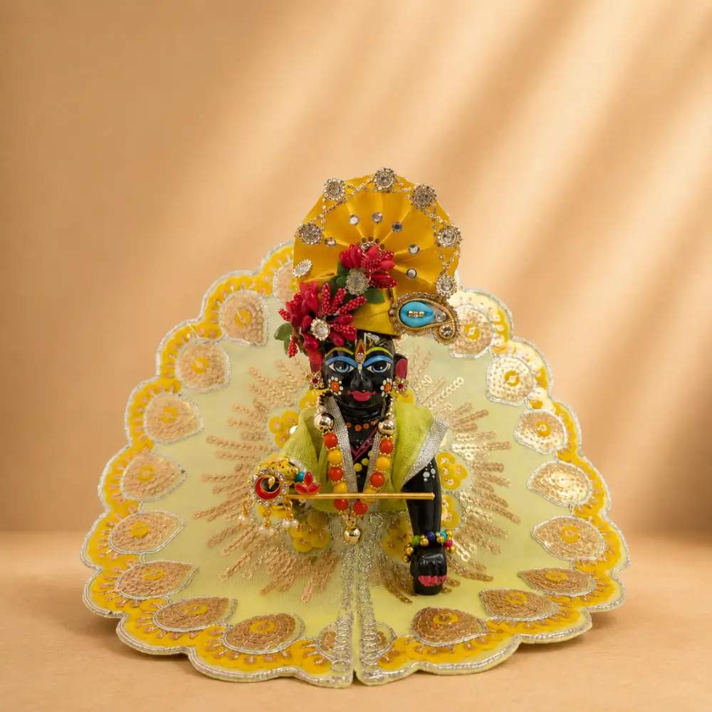 yellow laddu gopal designer dress