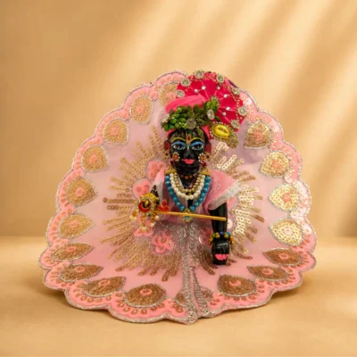 baby pink laddu gopal designer dress