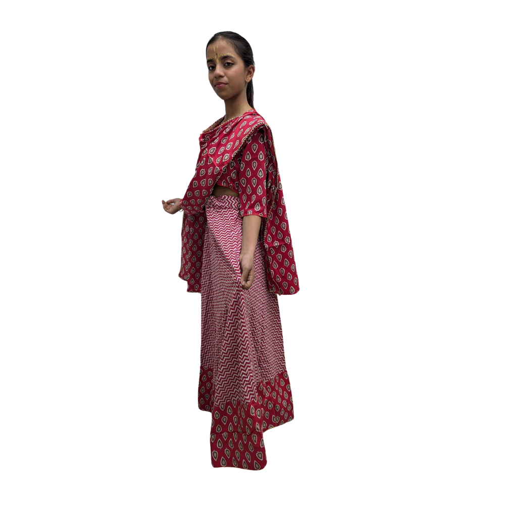 Red Color Gopi Dress