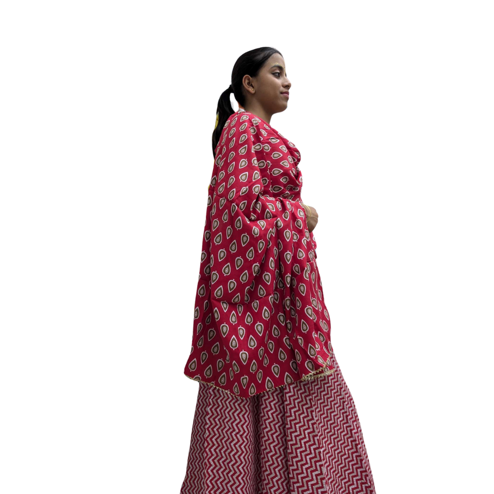 Red Color Gopi Dress