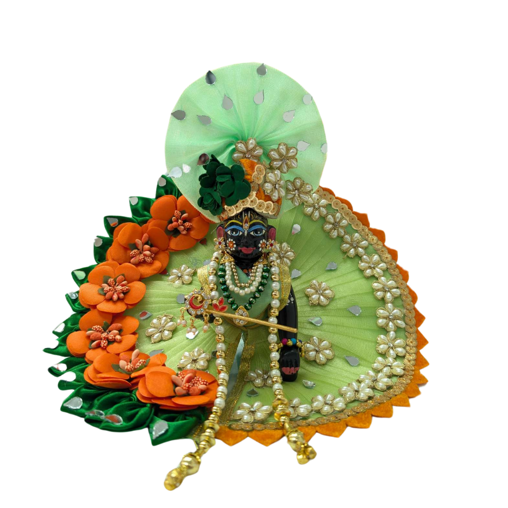 Laddu Gopal Green Dress