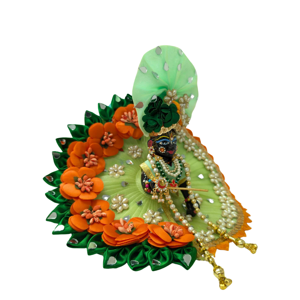 Laddu Gopal Green Dress