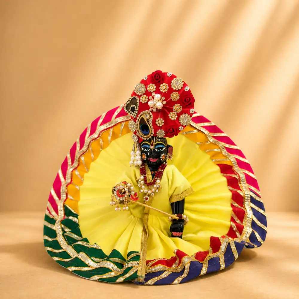 yellow laddu gopal summer dress