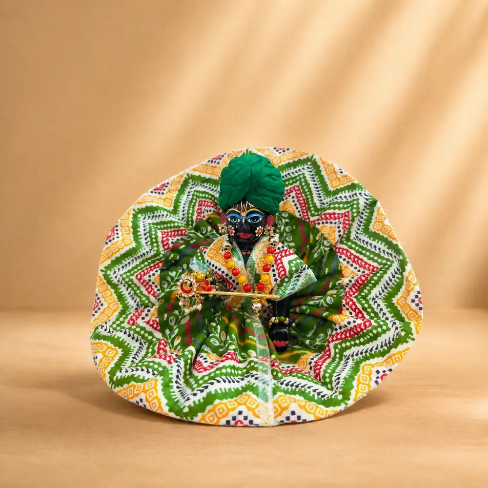 Green laddu gopal summer dress