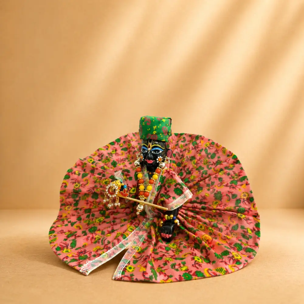 Peach Summer Cotton Laddu Gopal Dress