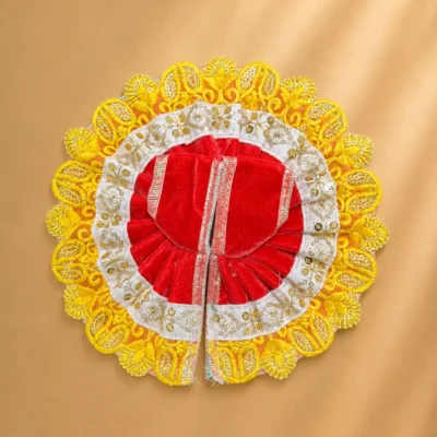yellow designer laddu gopal poshak