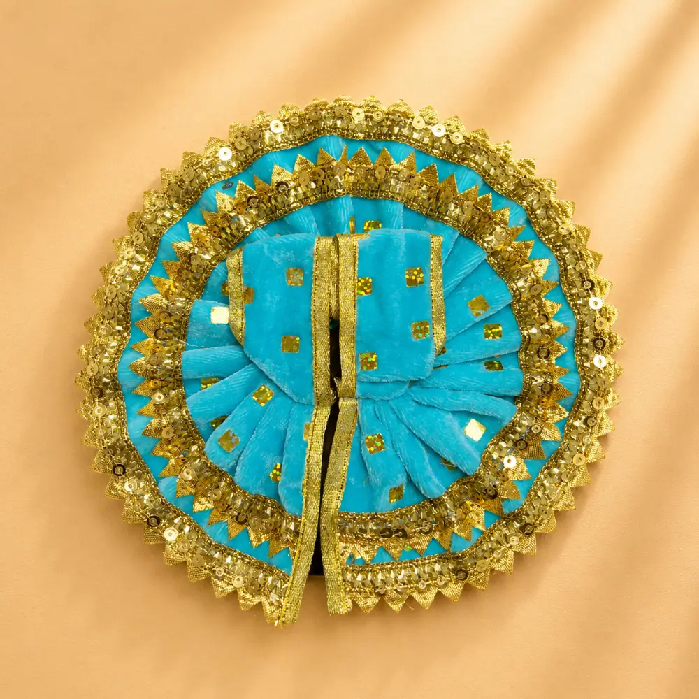 designer sky blue laddu gopal dress