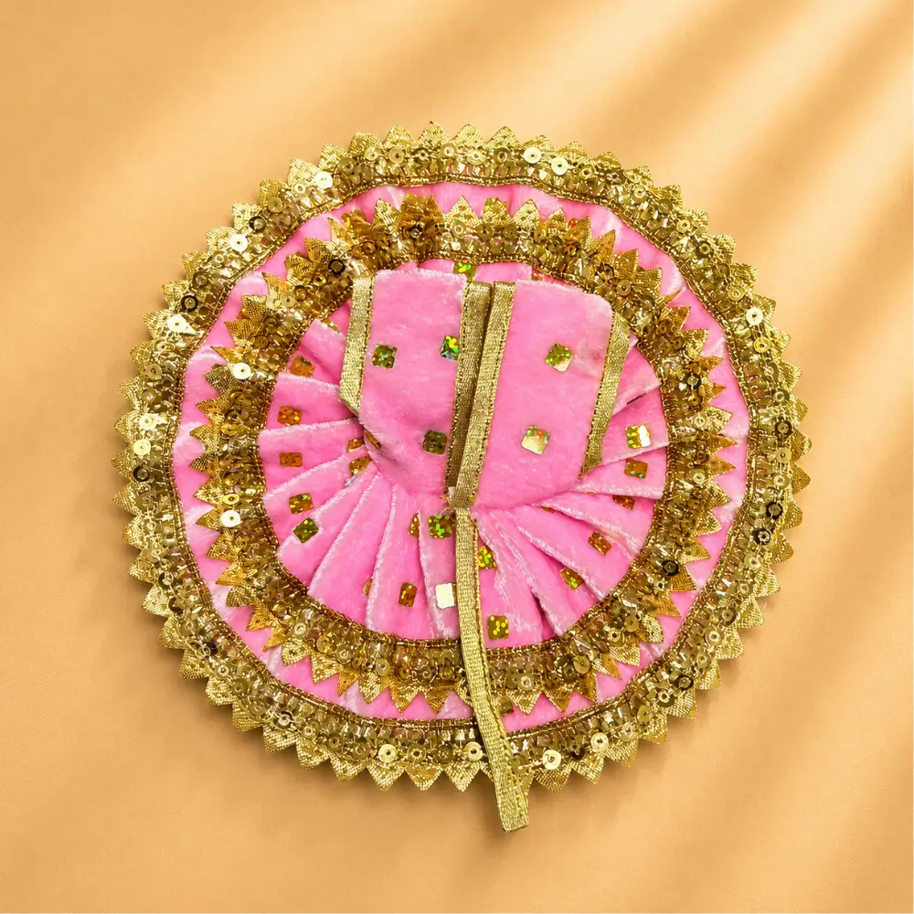 designer pink laddu gopal dress