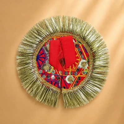 red designer laddu gopal dresses