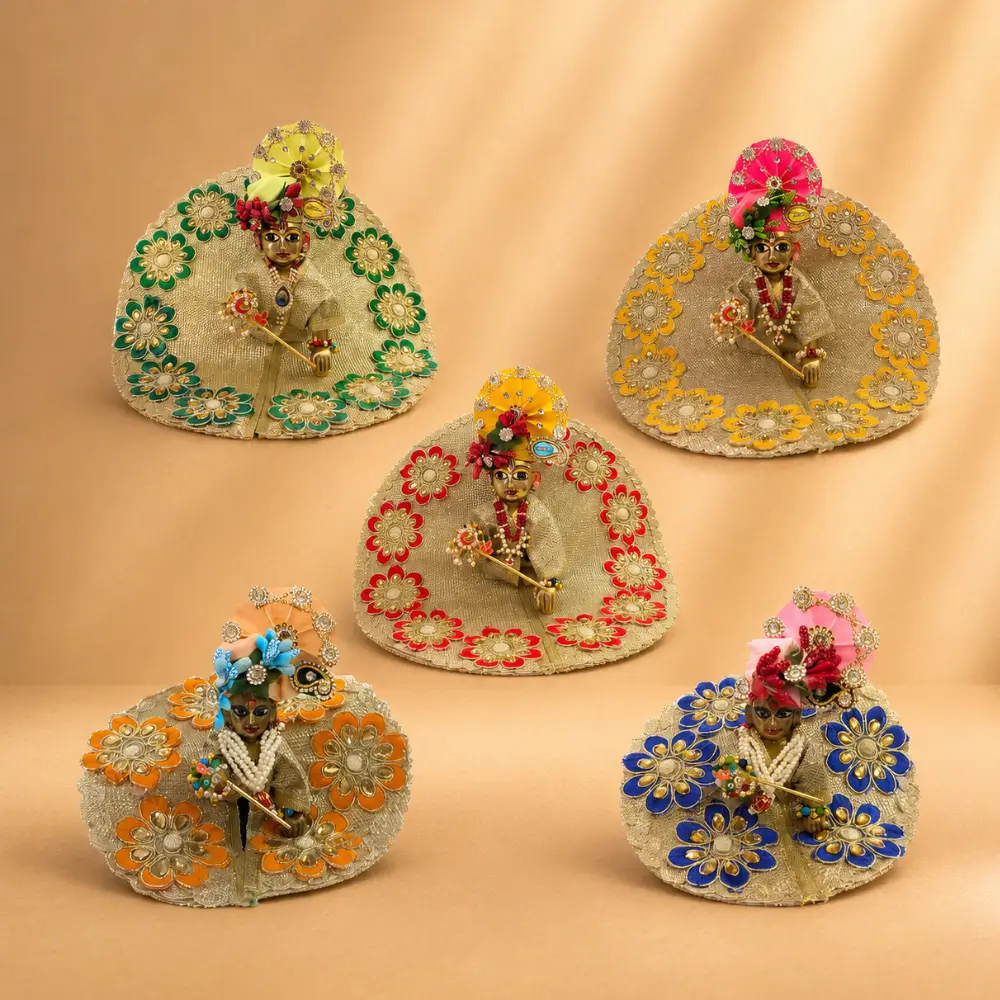 designer multicolor laddu gopal dress