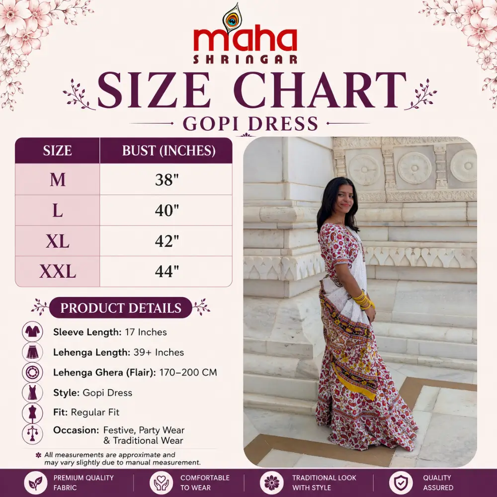 gopi dress size chart