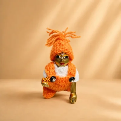 orange laddu Gopal Woolen Jump Suit with Cap