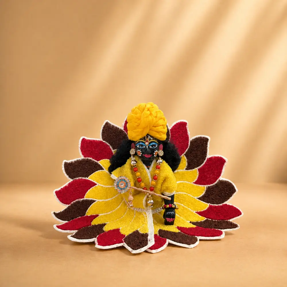 yellow krishna cotton poshak