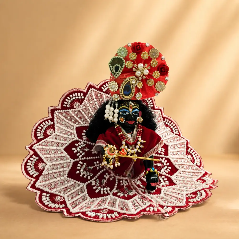 premium maroon kanha ji poshak