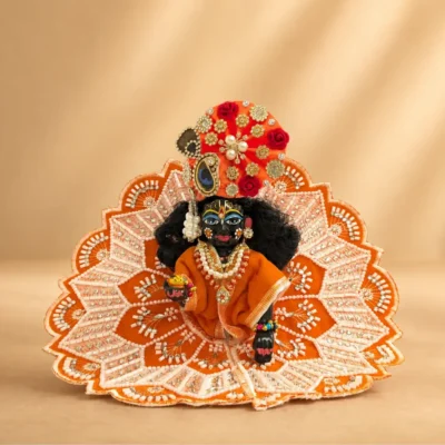 orange designer laddu gopal dress